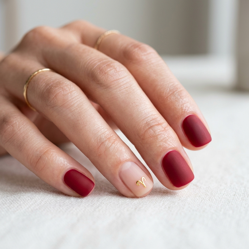 Minimalist Aries Nails