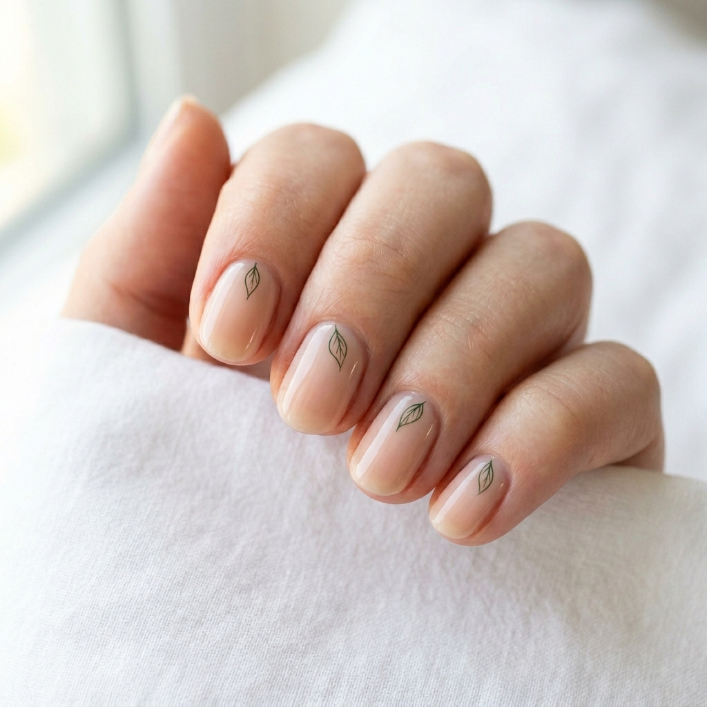 Leaf Nail Art: 30 Stunning Nature Inspired Ideas for Your Next Manicure 6 Minimalist Leaf Nail Art Ideas