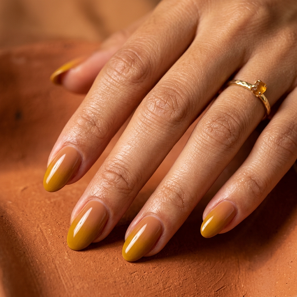 Yellow Ombre Nails 30 Ideas: The Ultimate Guide to Sunny, Gradient Manicures 7 Mustard Yellow Ombre Nails Design