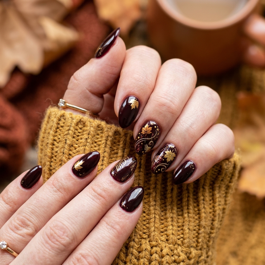 Black Cherry Nails: 30 Creative Ideas to Inspire Your Next Manicure 29 Black Cherry Seasonal Nails Ideas