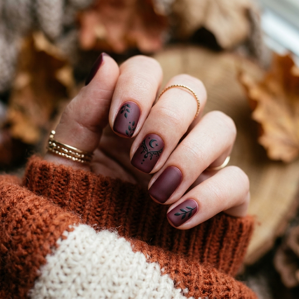 October Nail Designs: 30 Creative Ideas to Inspire Your Autumn Manicure 9 Matte October Nail Designs Ideas