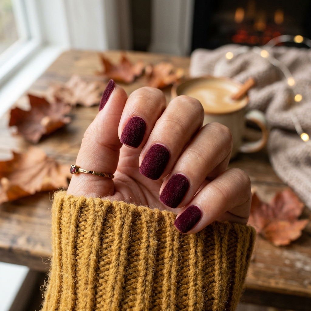 Black Cherry Nails: 30 Creative Ideas to Inspire Your Next Manicure 15 Black Cherry Velvet Nails Ideas