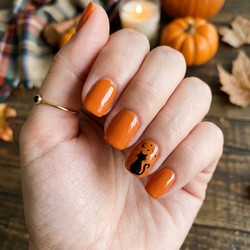 October Nail Designs: 30 Creative Ideas to Inspire Your Autumn Manicure 21 October Nail Designs with Cats Ideas