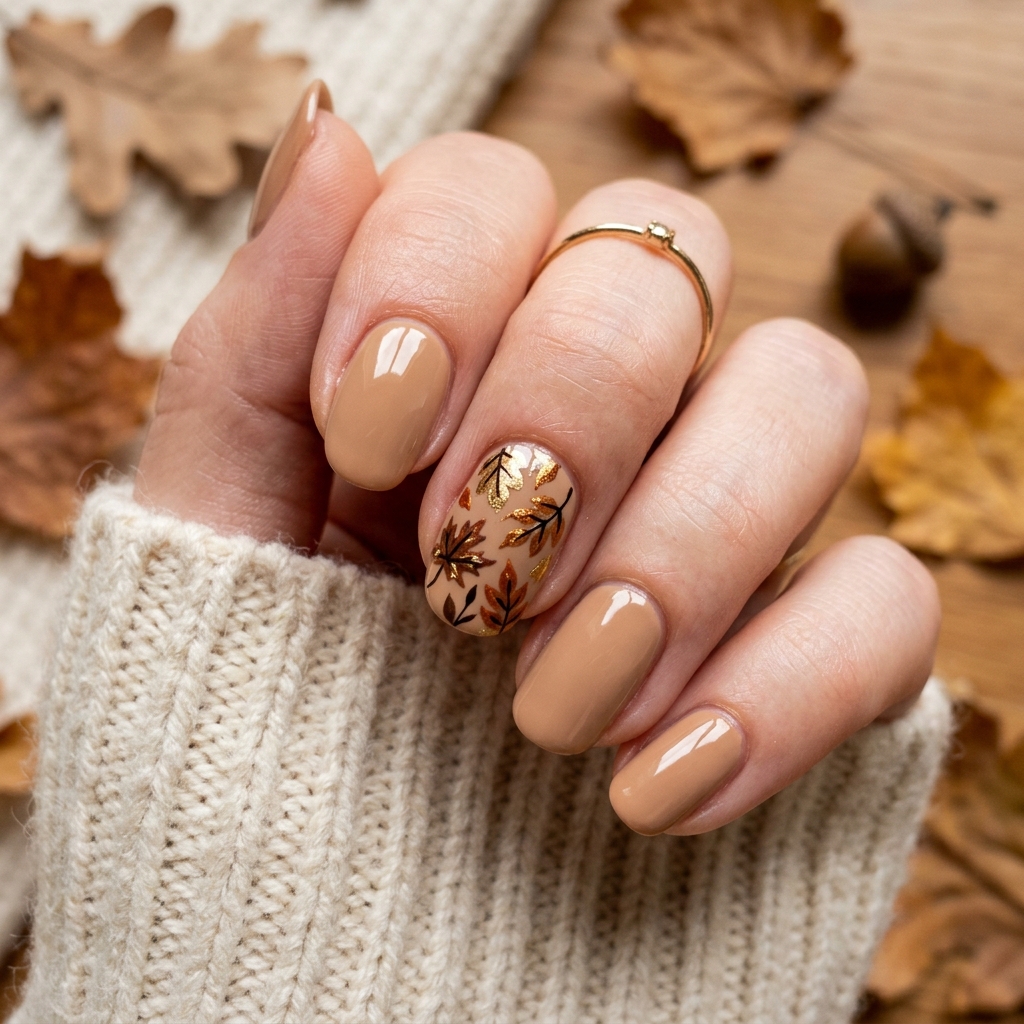October Nail Designs: 30 Creative Ideas to Inspire Your Autumn Manicure 13 October Nail Designs with Leaves Ideas