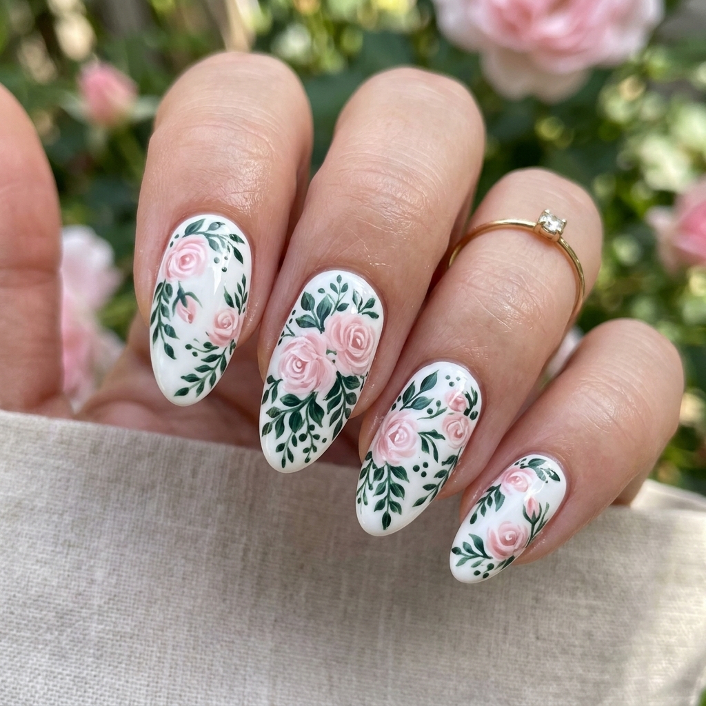 Leaf Nail Art: 30 Stunning Nature Inspired Ideas for Your Next Manicure 15 Leaf and Floral Nail Art Ideas