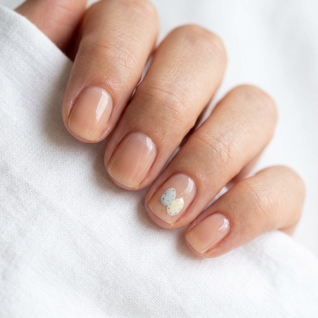 Nude Short Easter Nails Ideas