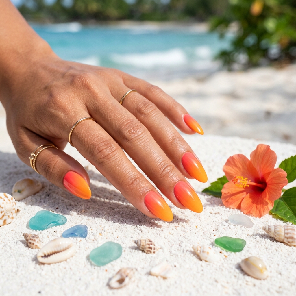 Orange Ombre Nails Ideas: 30 Gorgeous Gradient Looks to Try Right Now 11 Coral and Orange Ombre Nails Ideas