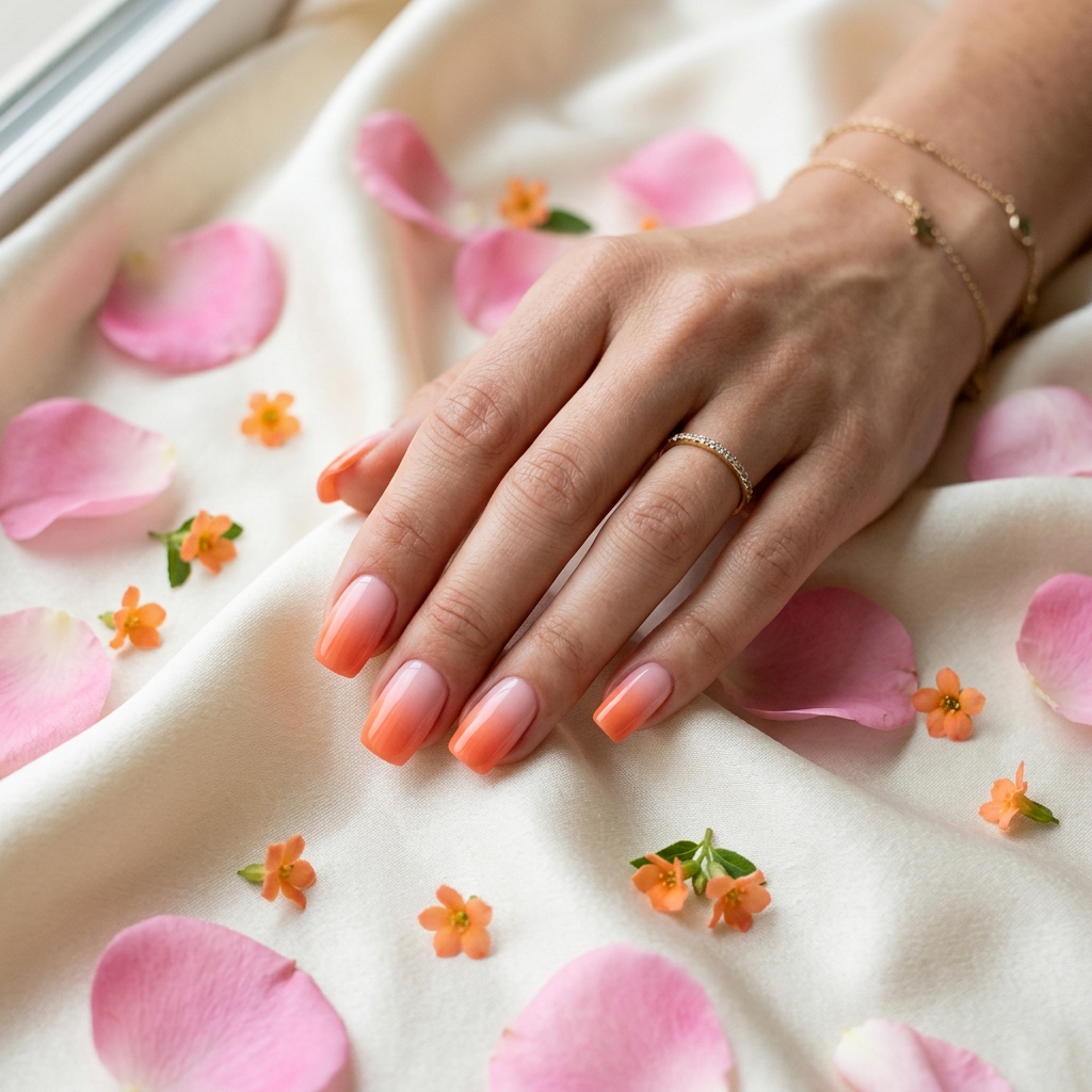 Orange Ombre Nails Ideas: 30 Gorgeous Gradient Looks to Try Right Now 5 Pink and Orange Ombre Nails Ideas