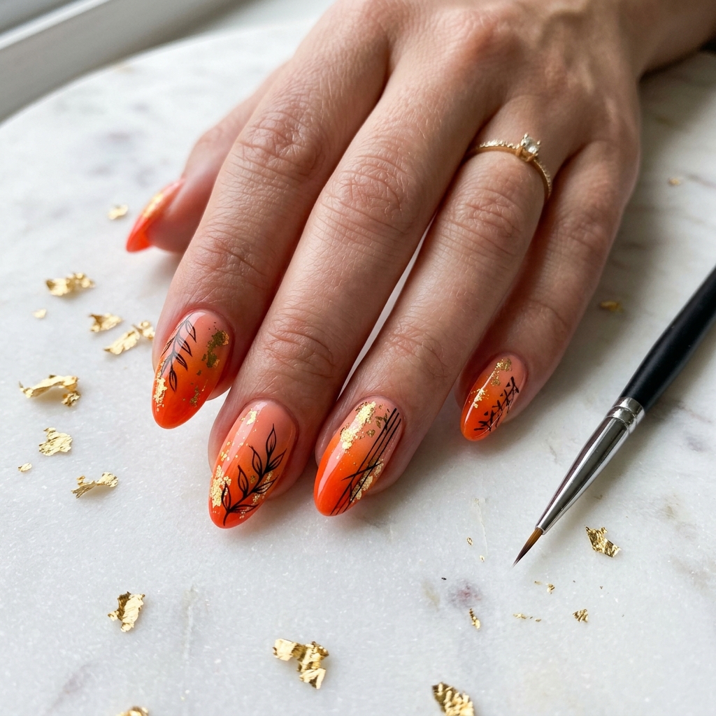 Orange Ombre Nails Ideas: 30 Gorgeous Gradient Looks to Try Right Now 30 Orange Ombre Nail Art Ideas