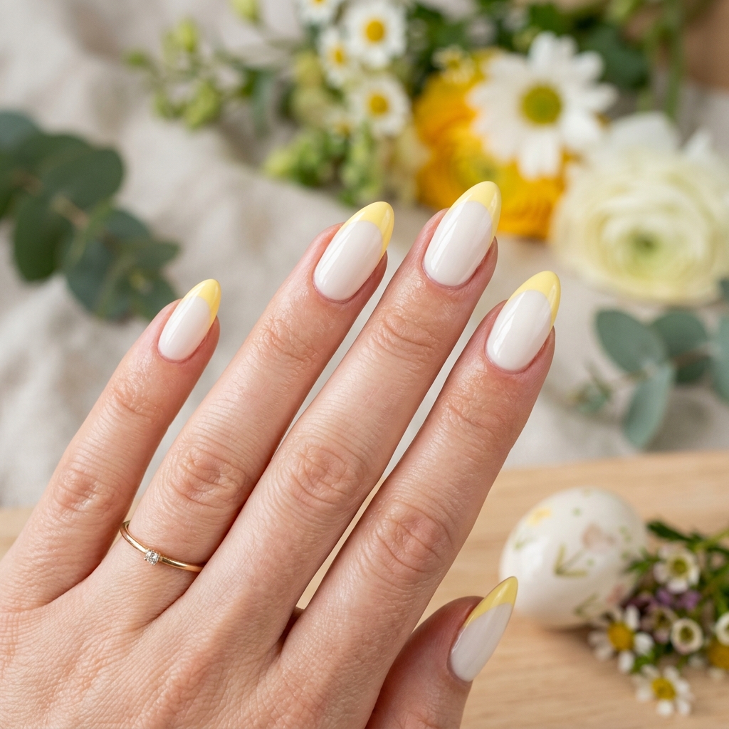 Pastel Easter Nail French Tip Ideas