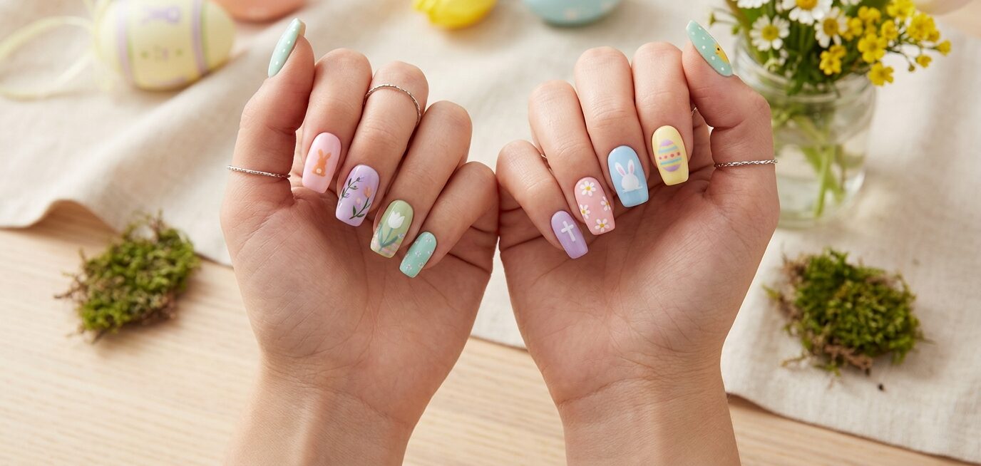 pastel easter nails