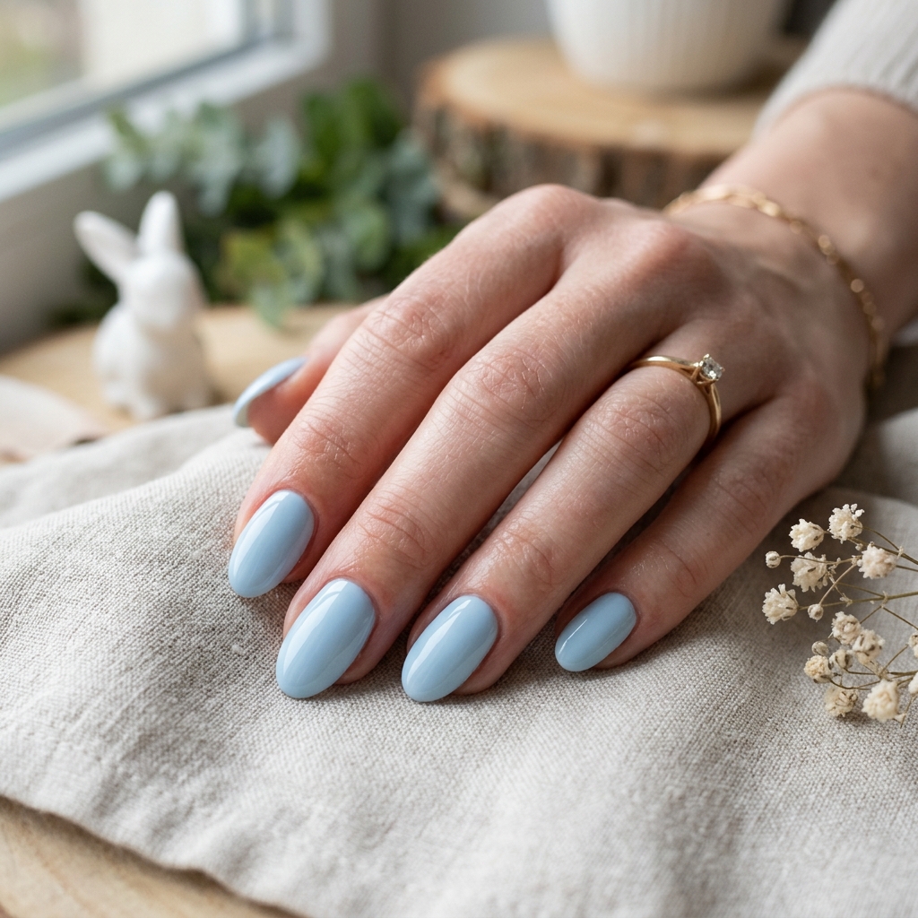 Pastel Blue Easter Nail Ideas