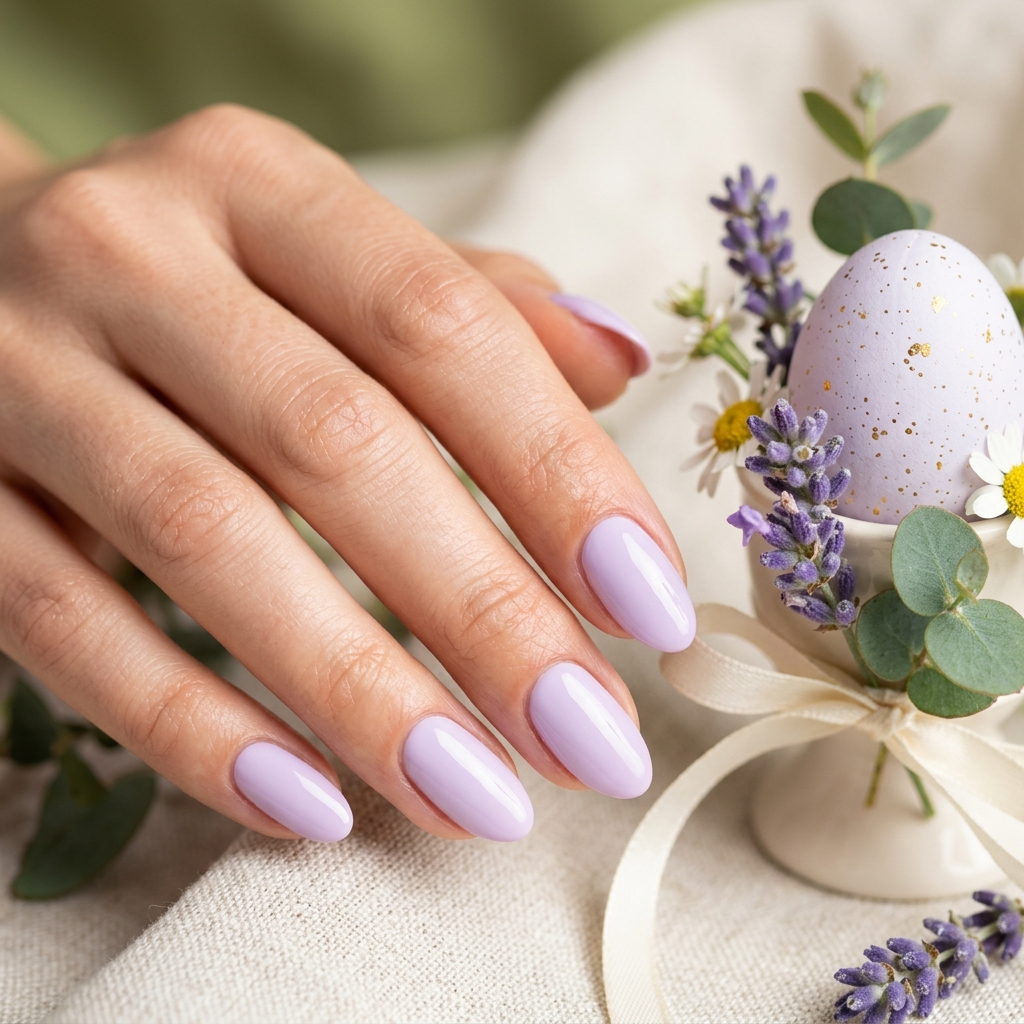 Pastel Lavender Easter Nail Ideas