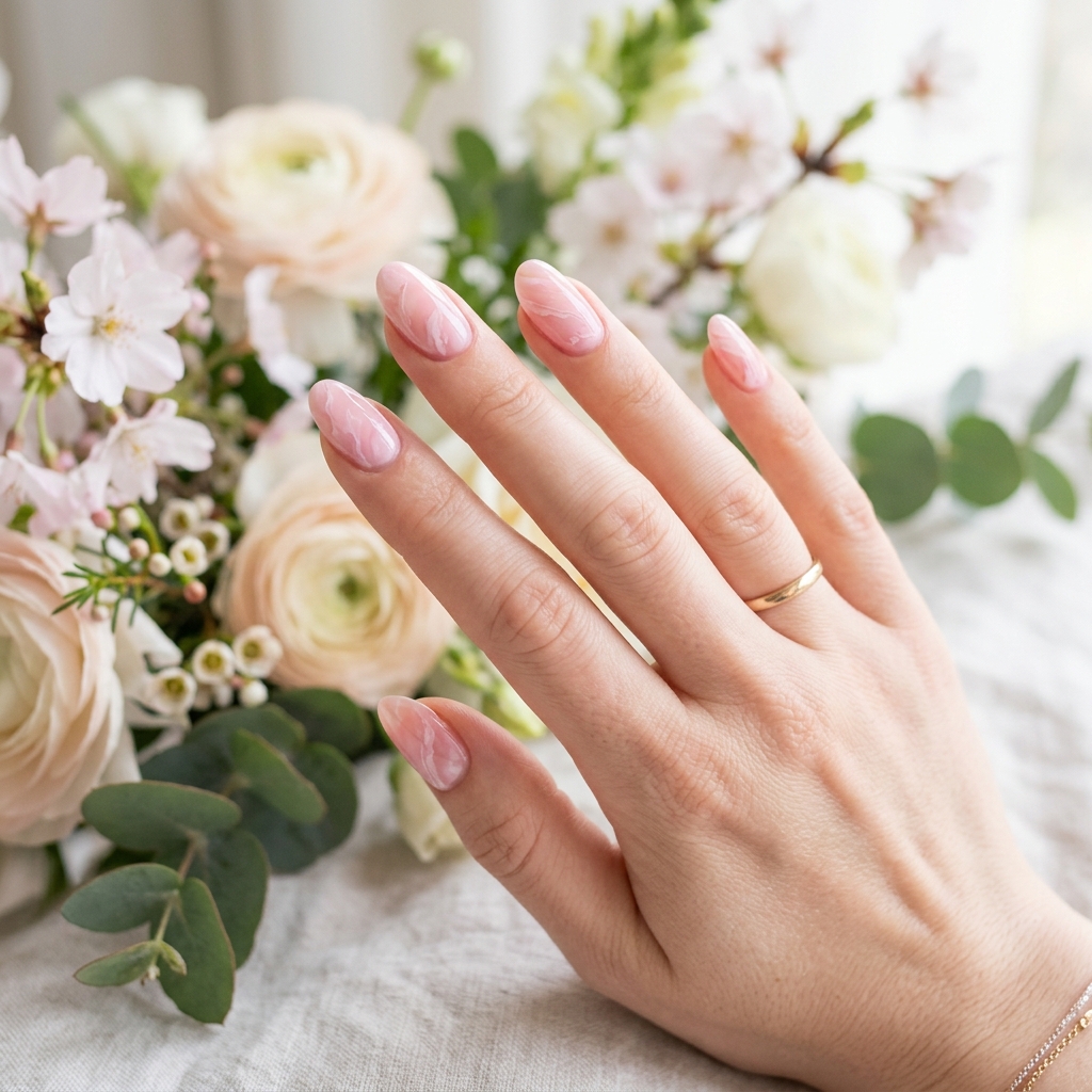 30 Pink Marble Nails Ideas You Will Absolutely Love 12 Pastel Pink Marble Nails for Spring