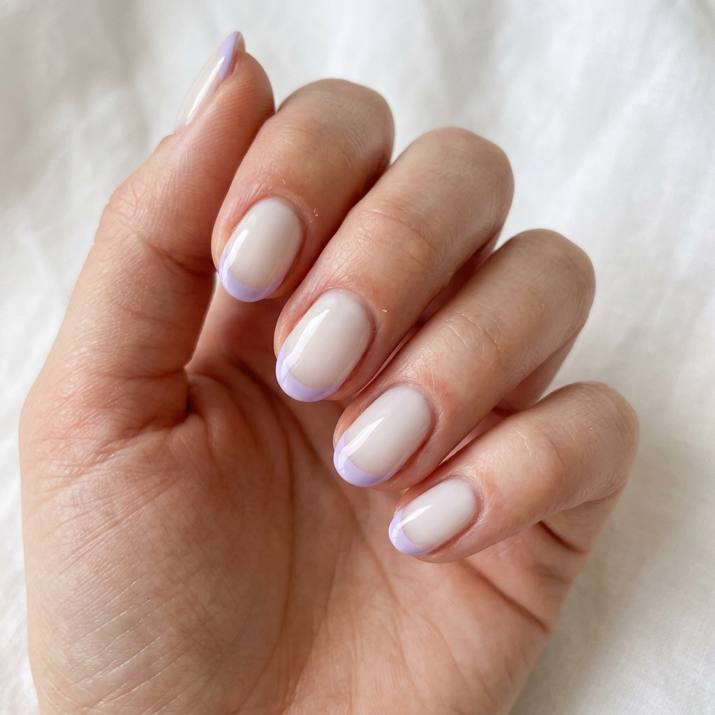 Purple French Tip Nails: 30 Stunning Ideas to Inspire Your Next Manicure 18 Pastel Purple French Tip Nails Ideas