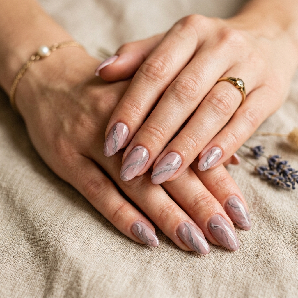 30 Pink Marble Nails Ideas You Will Absolutely Love 22 Vintage Pink Marble Nail Ideas