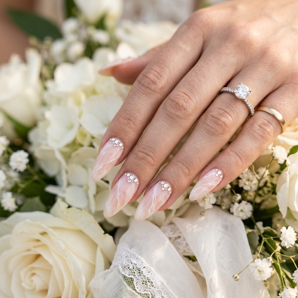 30 Pink Marble Nails Ideas You Will Absolutely Love 23 Pink Marble Nail Ideas for Weddings