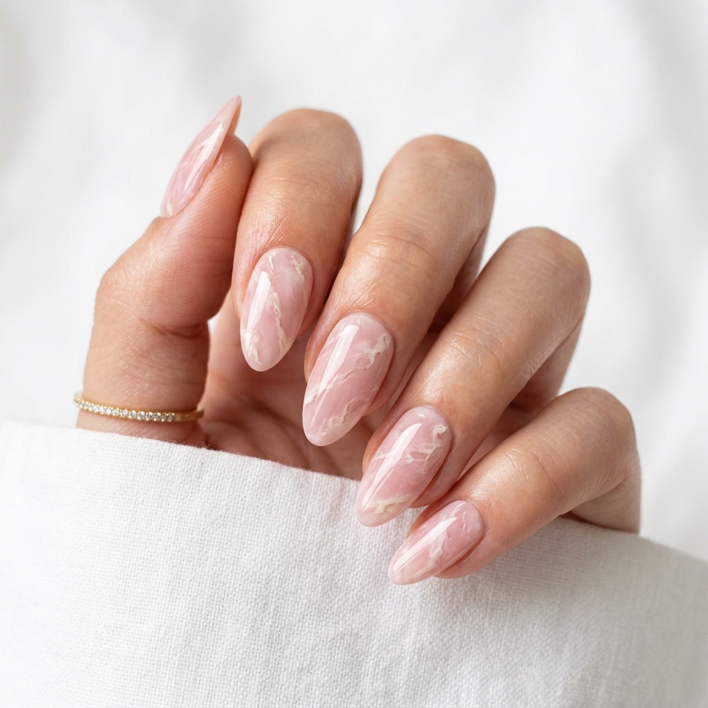 30 Pink Marble Nails Ideas You Will Absolutely Love 18 Pink Marble Press On Nail Ideas