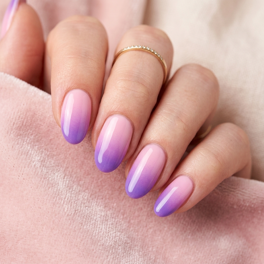 30 Vibrant Sunset Ombre Nails Ideas to Inspire Your Next Manicure 10 Pink and Purple Ombre Nail Ideas
