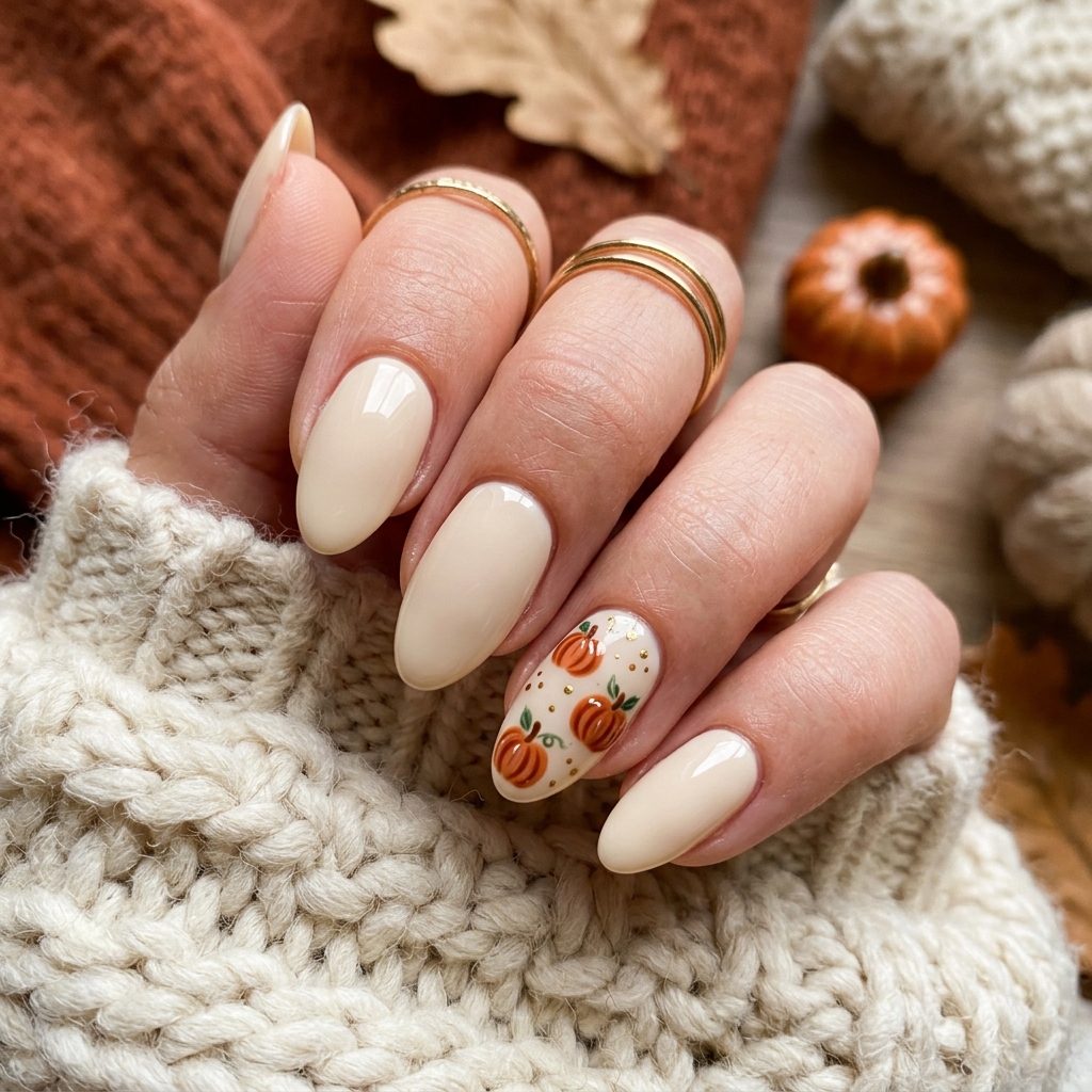 October Nail Designs: 30 Creative Ideas to Inspire Your Autumn Manicure 3 Pumpkin October Nail Designs Ideas