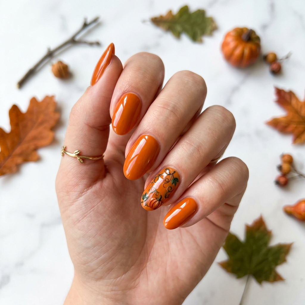 30 Pumpkin Nail Designs That Go From Adorably Cute to Absolutely Stunning 15 Pumpkin Gel Nail Designs