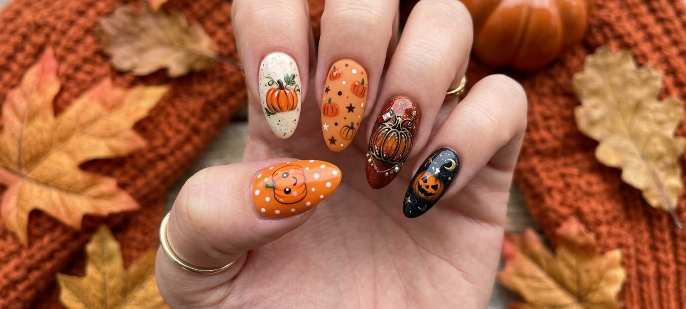 pumpkin nail designs