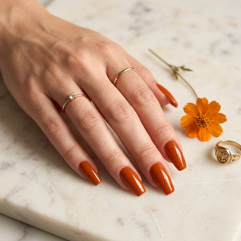 30 Pumpkin Nail Designs That Go From Adorably Cute to Absolutely Stunning 5 Pumpkin Orange Nail Designs
