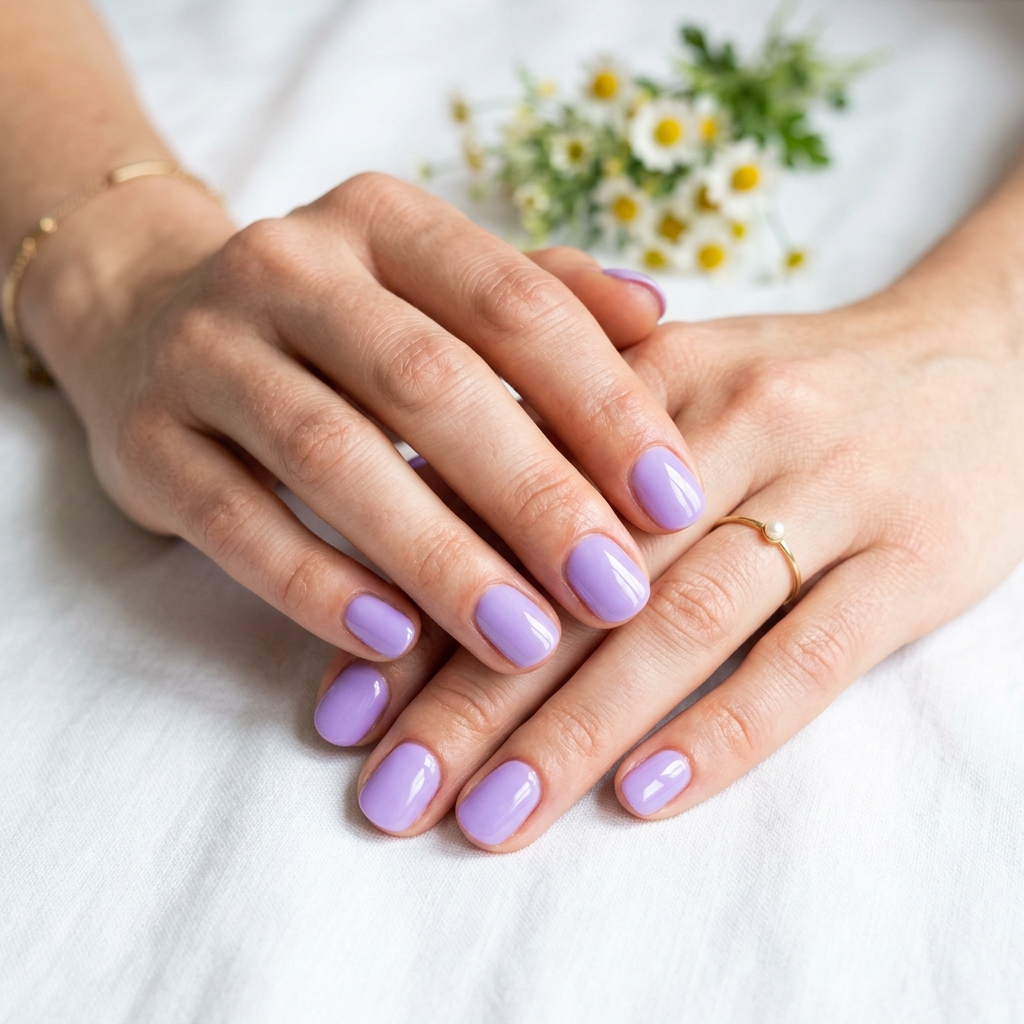 Short Purple Easter Nail Ideas