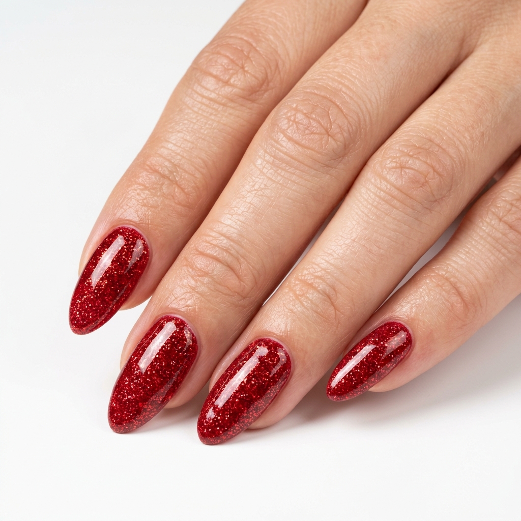 Red Sparkly Nails Ideas: 30 Dazzling Looks to Inspire Your Next Manicure 8 Gel red sparkly nails