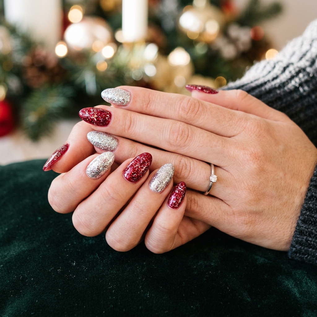 Red Sparkly Nails Ideas: 30 Dazzling Looks to Inspire Your Next Manicure 15 Glitter red sparkly nails