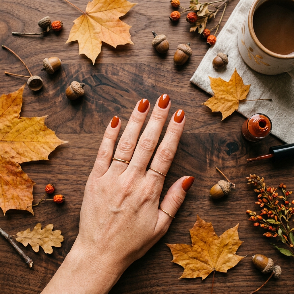 Rust Orange Nail Ideas for Autumn