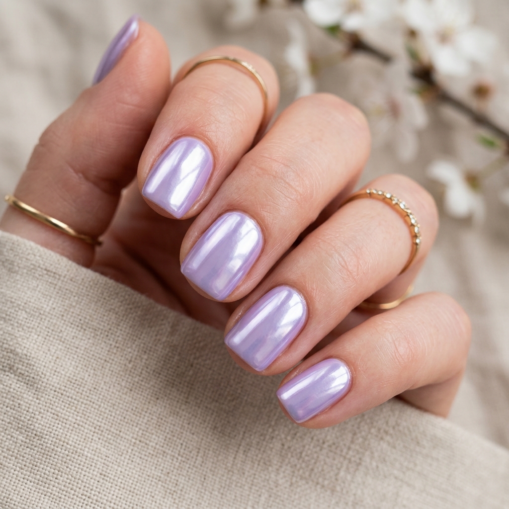Cute Spring Nails Short: 30 Creative Ideas to Inspire Your Next Manicure 22 Chrome Cute Spring Nails Short Ideas