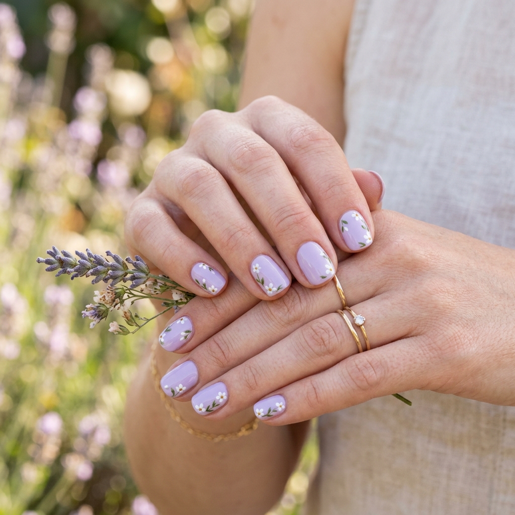 Cute Spring Nails Short: 30 Creative Ideas to Inspire Your Next Manicure 14 Lavender Cute Spring Nails Short Ideas