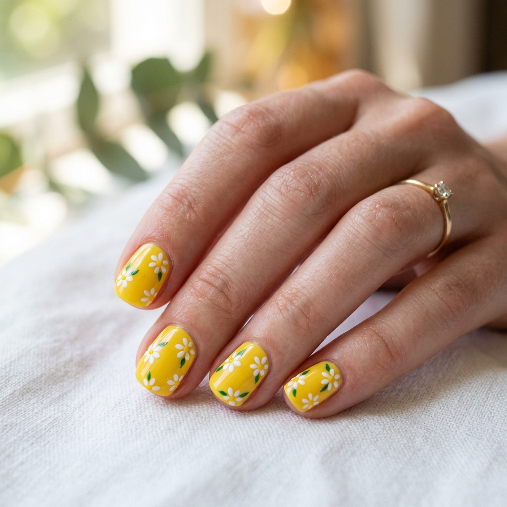 Cute Spring Nails Short: 30 Creative Ideas to Inspire Your Next Manicure 23 Short Sunshine Yellow Nails Ideas