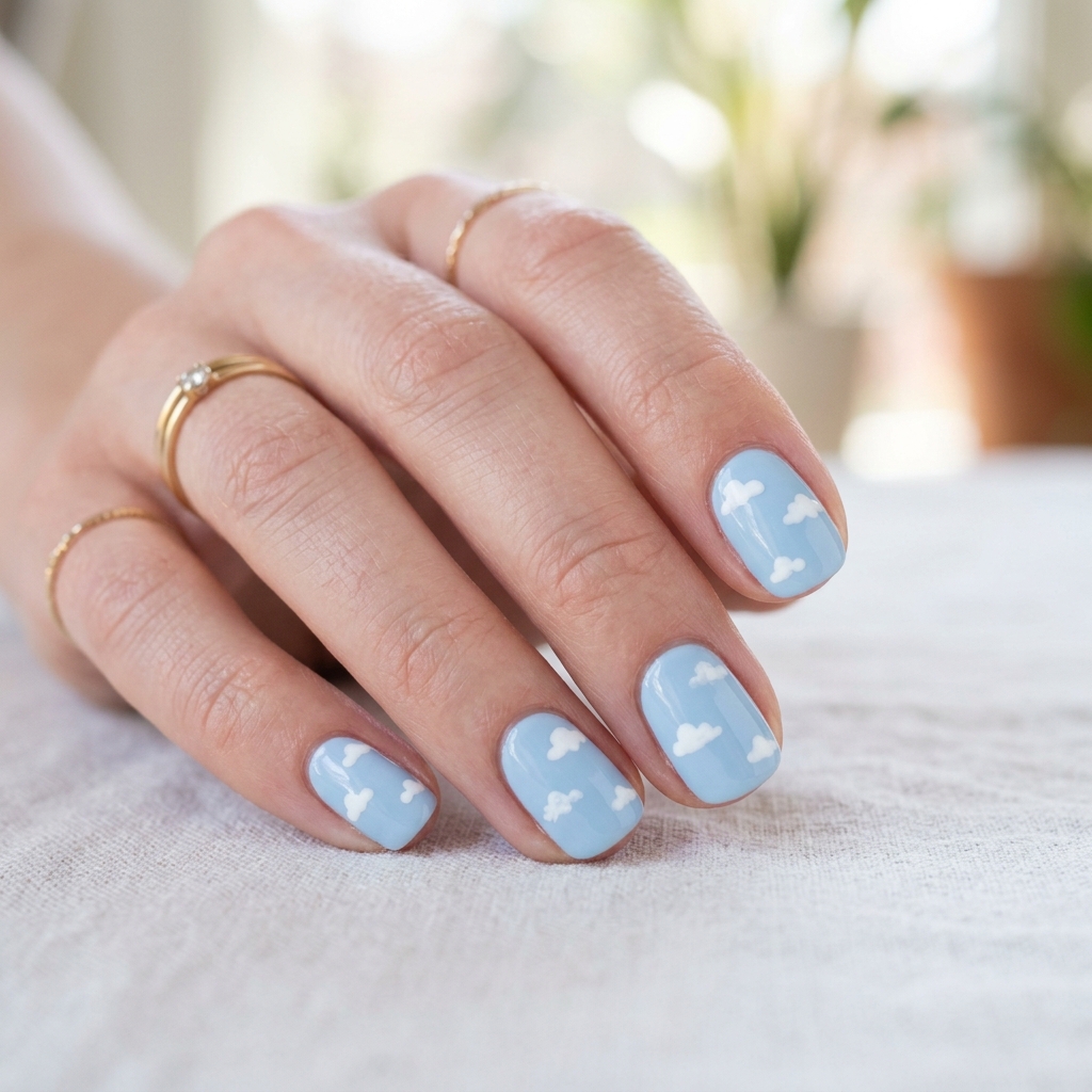 Cute Spring Nails Short: 30 Creative Ideas to Inspire Your Next Manicure 26 Short Pastel Blue Nails Ideas