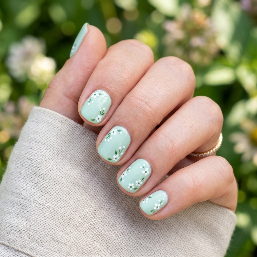 Cute Spring Nails Short: 30 Creative Ideas to Inspire Your Next Manicure 16 Short Pastel Green Nails Ideas