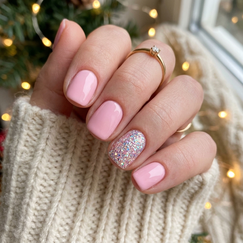 Cute Spring Nails Short: 30 Creative Ideas to Inspire Your Next Manicure 9 Glitter Cute Spring Nails Short Ideas