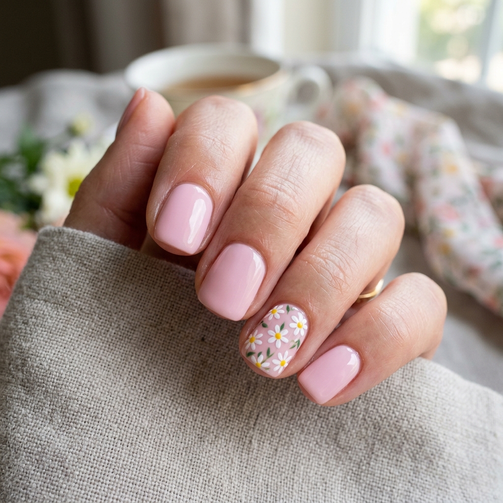 Cute Spring Nails Short: 30 Creative Ideas to Inspire Your Next Manicure 3 Floral Cute Spring Nails Short Ideas