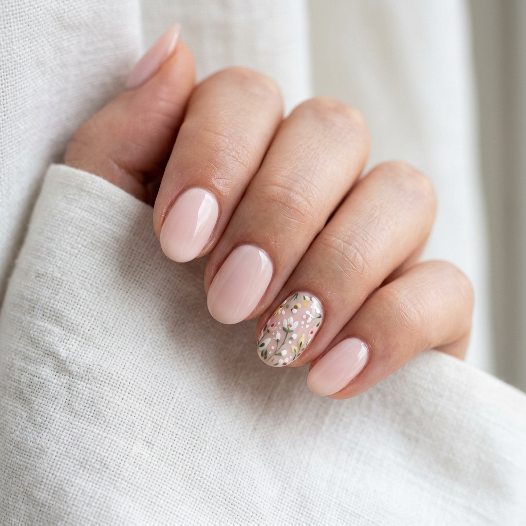 Oval Short Easter Nails Ideas
