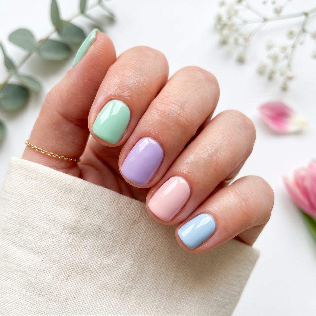Pastel Short Easter Nails Ideas