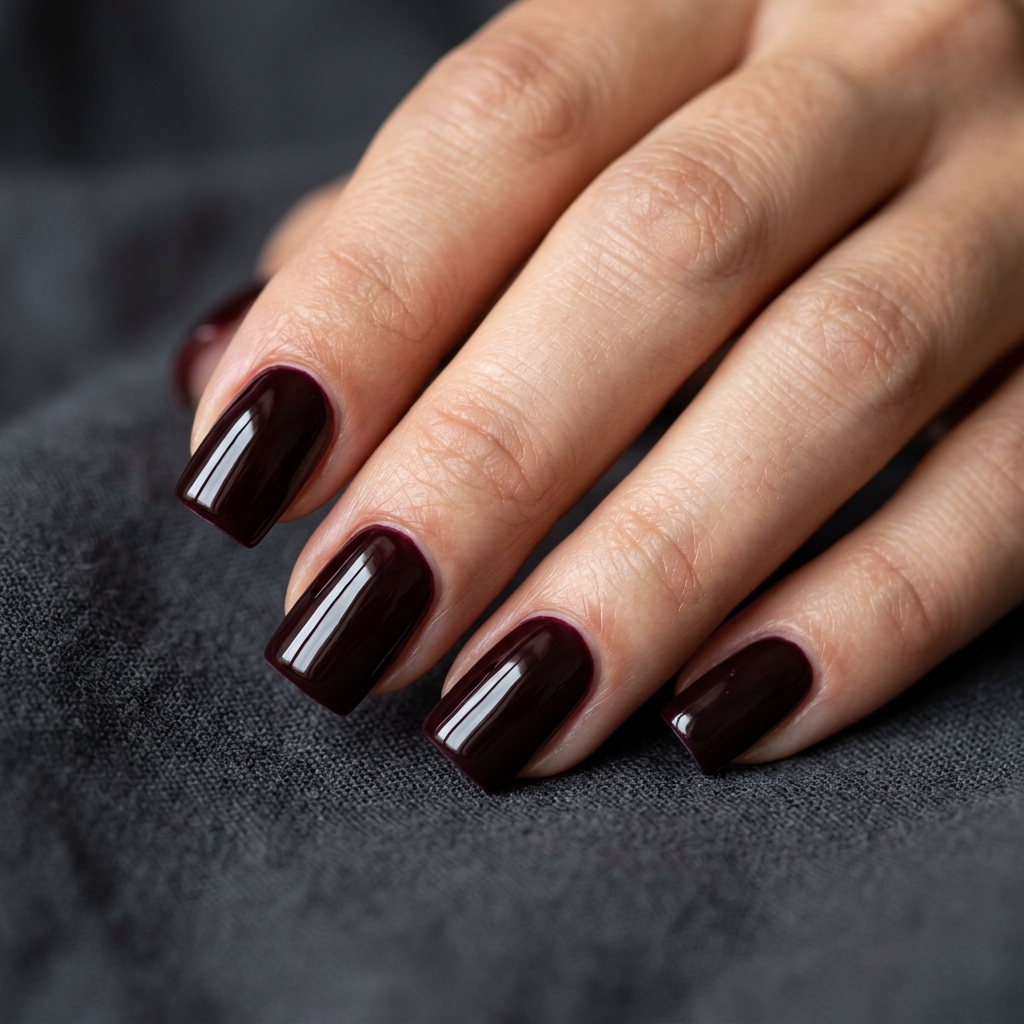 Black Cherry Nails: 30 Creative Ideas to Inspire Your Next Manicure 22 Square Black Cherry Nails Ideas