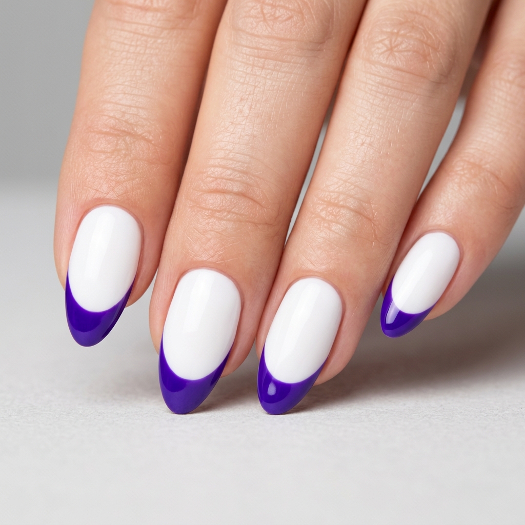 Purple French Tip Nails: 30 Stunning Ideas to Inspire Your Next Manicure 28 Violet French Tip Nails Ideas