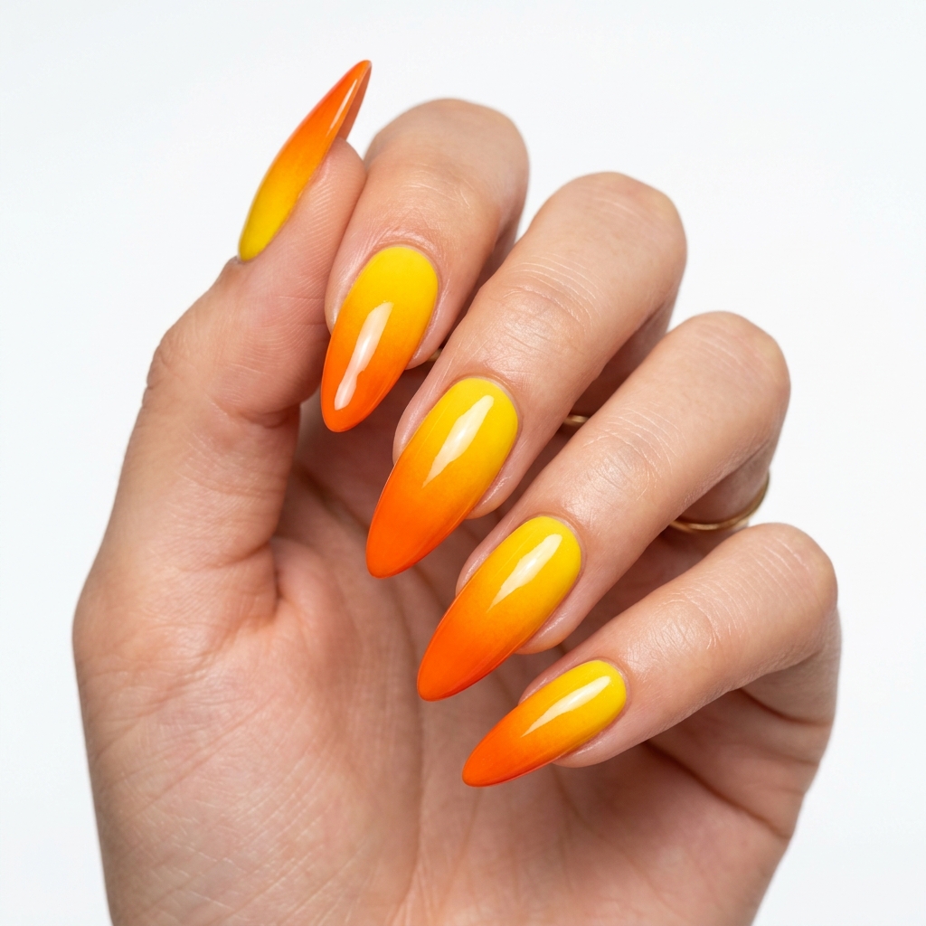 Yellow Ombre Nails 30 Ideas: The Ultimate Guide to Sunny, Gradient Manicures 8 Orange to Yellow Ombre Nails