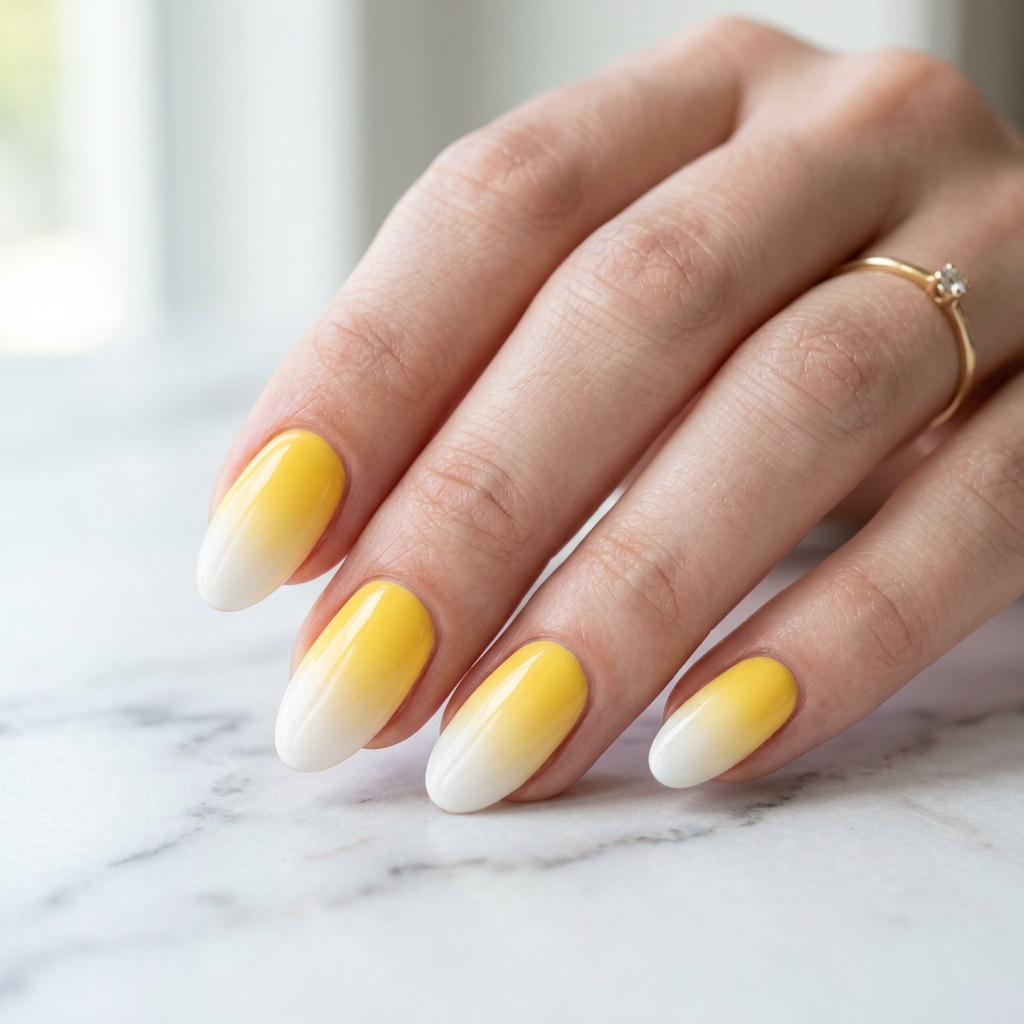 Yellow Ombre Nails 30 Ideas: The Ultimate Guide to Sunny, Gradient Manicures 4 White to Yellow Ombre Nails