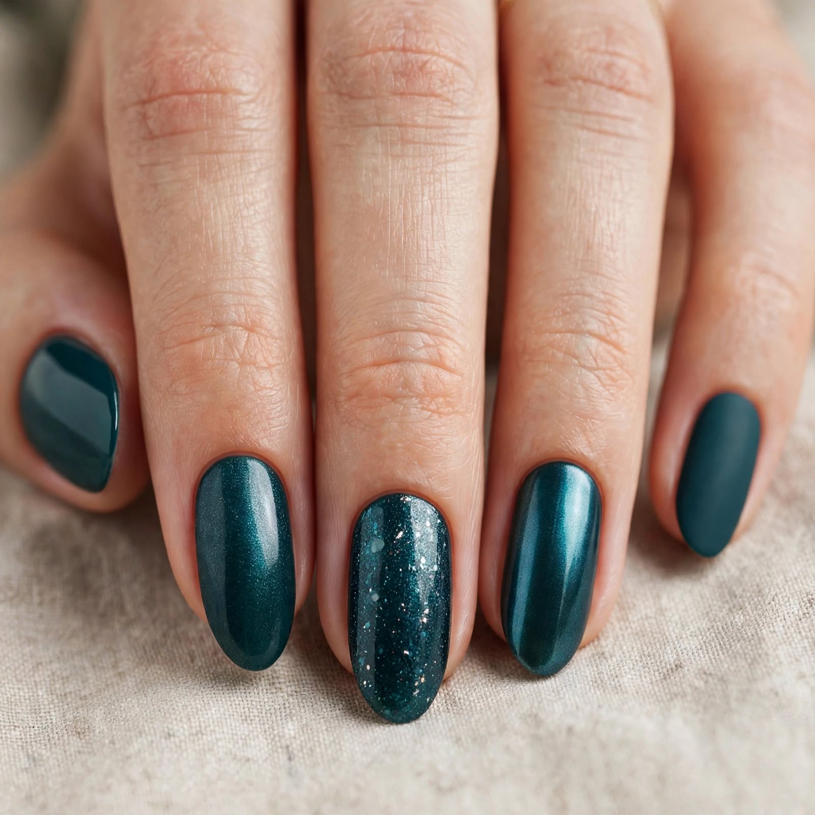 Dark Teal Nails Ideas: 30 Stunning Looks to Inspire Your Next Manicure 22 Dark Teal Nail Polish Ideas