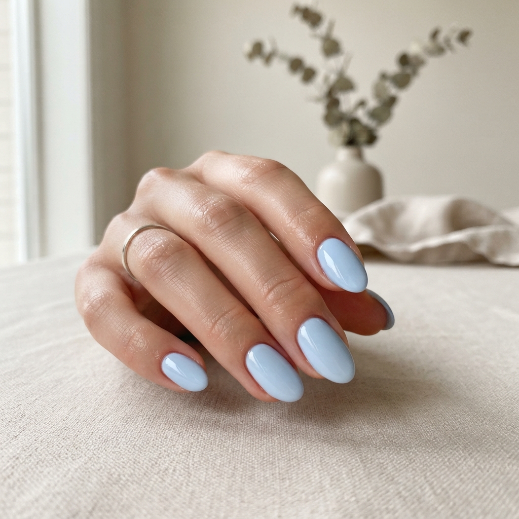 Glacier Blue Nails Idea