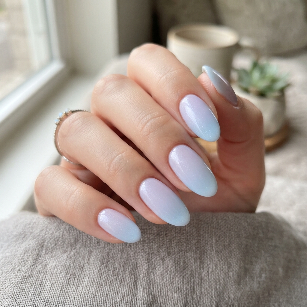 Icy Ombre Nails Idea