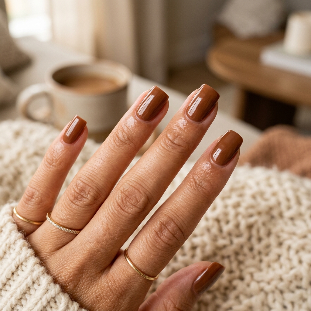 30 Brown Summer Nails Ideas You'll Want to Save 14 Toasted Almond Brown Nails Idea
