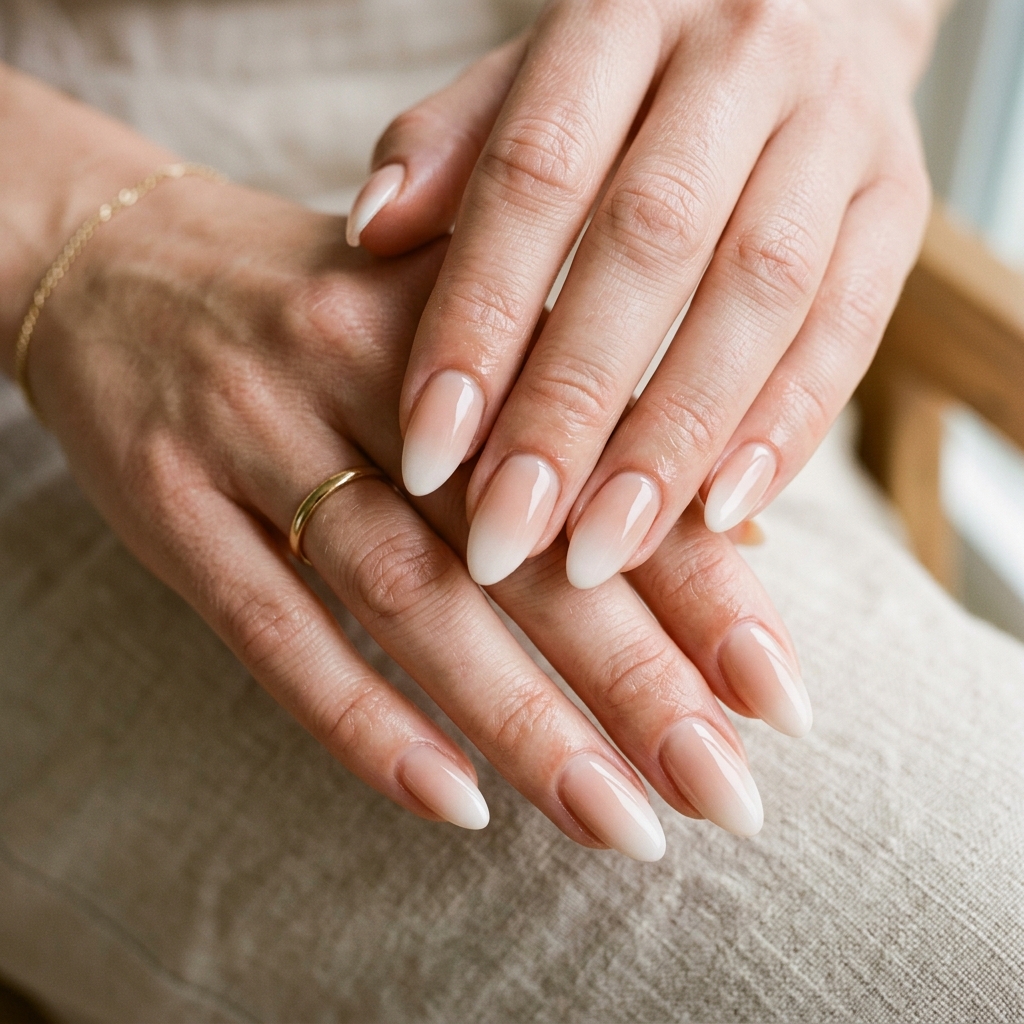 30 Neutral Almond Nails Ideas You'll Want to Save 15 Almond French Ombre Idea