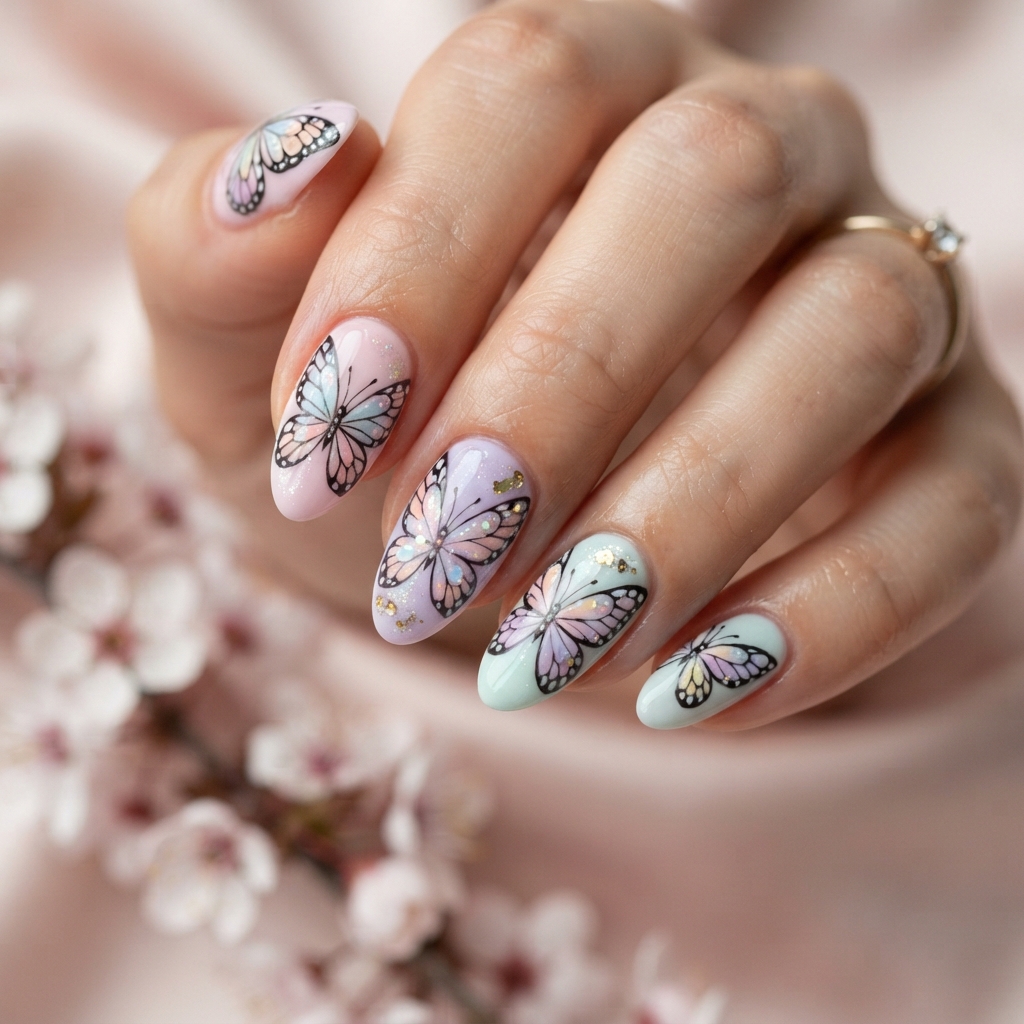 Butterfly Nail Art Idea